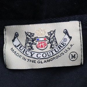 Juicy Couture Short Sleeved Velvet Hoodie Medium 1 Y2K